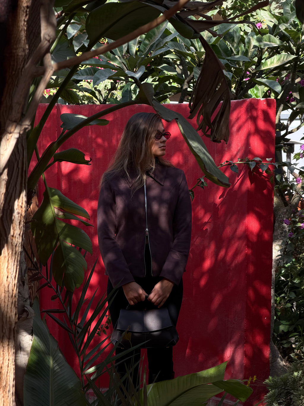 Fitted Suede Zip Jacket